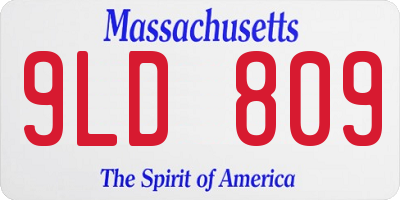 MA license plate 9LD809