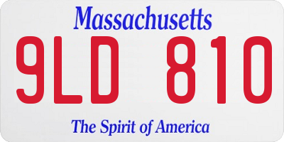 MA license plate 9LD810