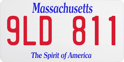 MA license plate 9LD811