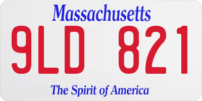 MA license plate 9LD821