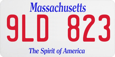 MA license plate 9LD823