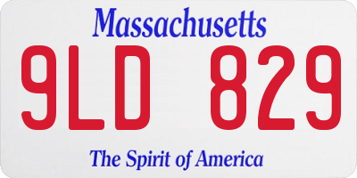MA license plate 9LD829