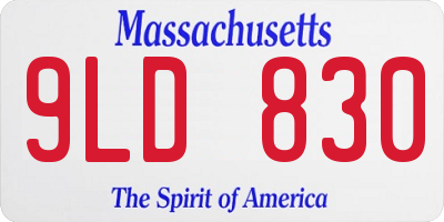 MA license plate 9LD830