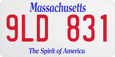 MA license plate 9LD831