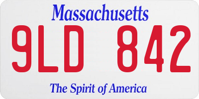 MA license plate 9LD842