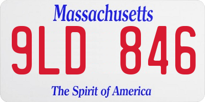MA license plate 9LD846