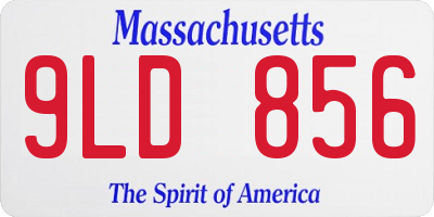 MA license plate 9LD856