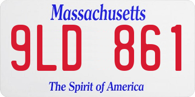 MA license plate 9LD861