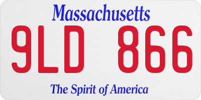 MA license plate 9LD866