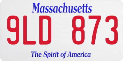MA license plate 9LD873