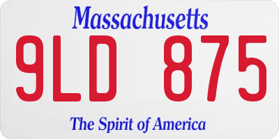 MA license plate 9LD875