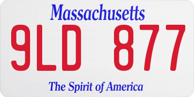 MA license plate 9LD877