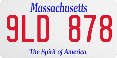 MA license plate 9LD878