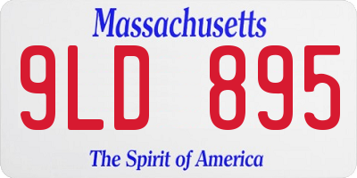 MA license plate 9LD895