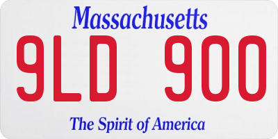MA license plate 9LD900