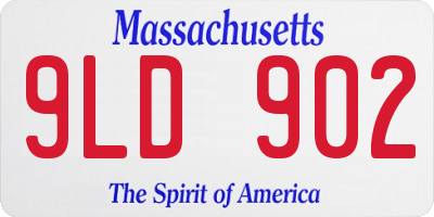 MA license plate 9LD902