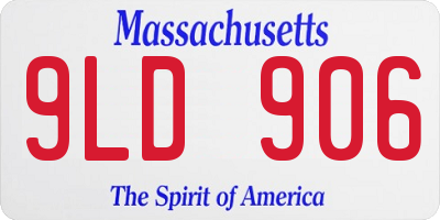 MA license plate 9LD906