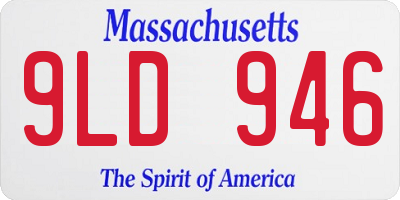 MA license plate 9LD946