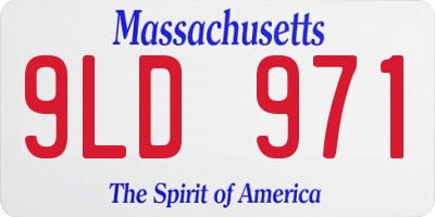 MA license plate 9LD971