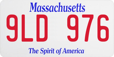 MA license plate 9LD976