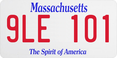 MA license plate 9LE101