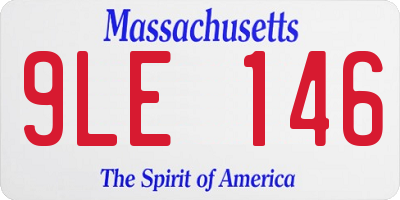 MA license plate 9LE146
