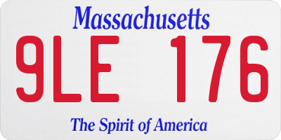 MA license plate 9LE176