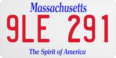 MA license plate 9LE291