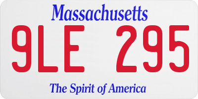 MA license plate 9LE295
