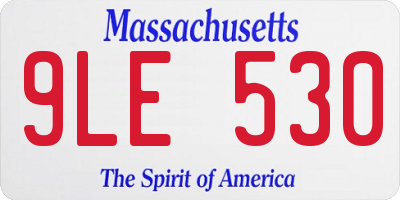 MA license plate 9LE530
