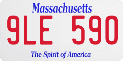 MA license plate 9LE590