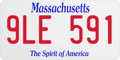 MA license plate 9LE591