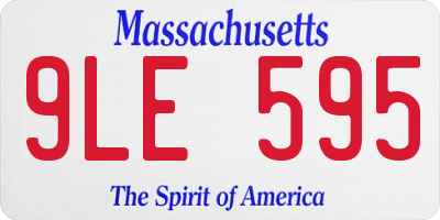 MA license plate 9LE595