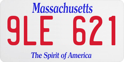 MA license plate 9LE621