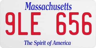MA license plate 9LE656