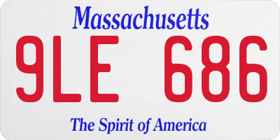 MA license plate 9LE686