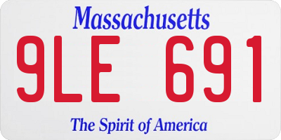 MA license plate 9LE691