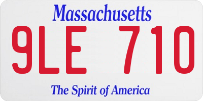 MA license plate 9LE710