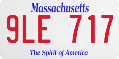 MA license plate 9LE717