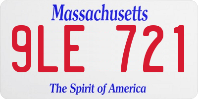 MA license plate 9LE721