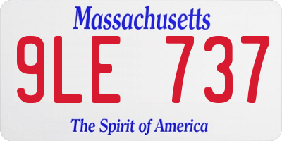 MA license plate 9LE737