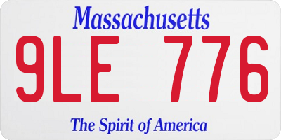 MA license plate 9LE776