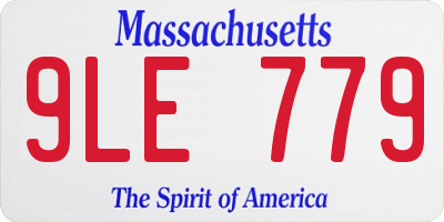 MA license plate 9LE779