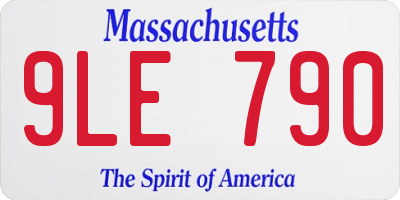 MA license plate 9LE790