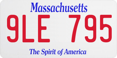 MA license plate 9LE795