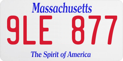 MA license plate 9LE877