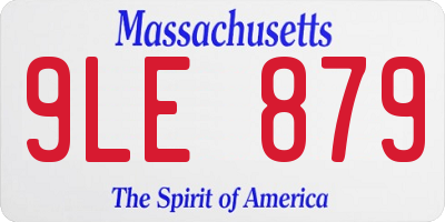 MA license plate 9LE879