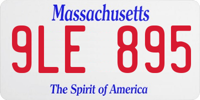 MA license plate 9LE895