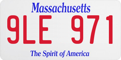 MA license plate 9LE971
