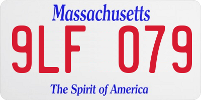 MA license plate 9LF079